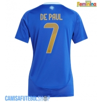 Camisa de time de futebol Argentina Rodrigo De Paul #7 Replicas 2º Equipamento Feminina Copa America 2024 Manga Curta